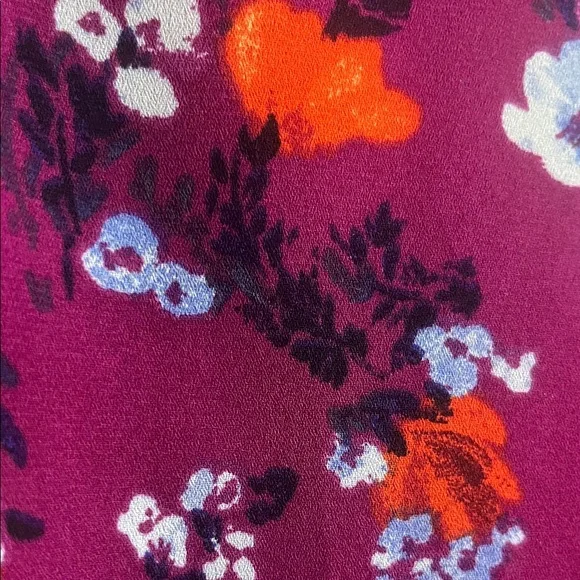 Ava & Viv Purple Floral Blouse - Picture 4 of 7